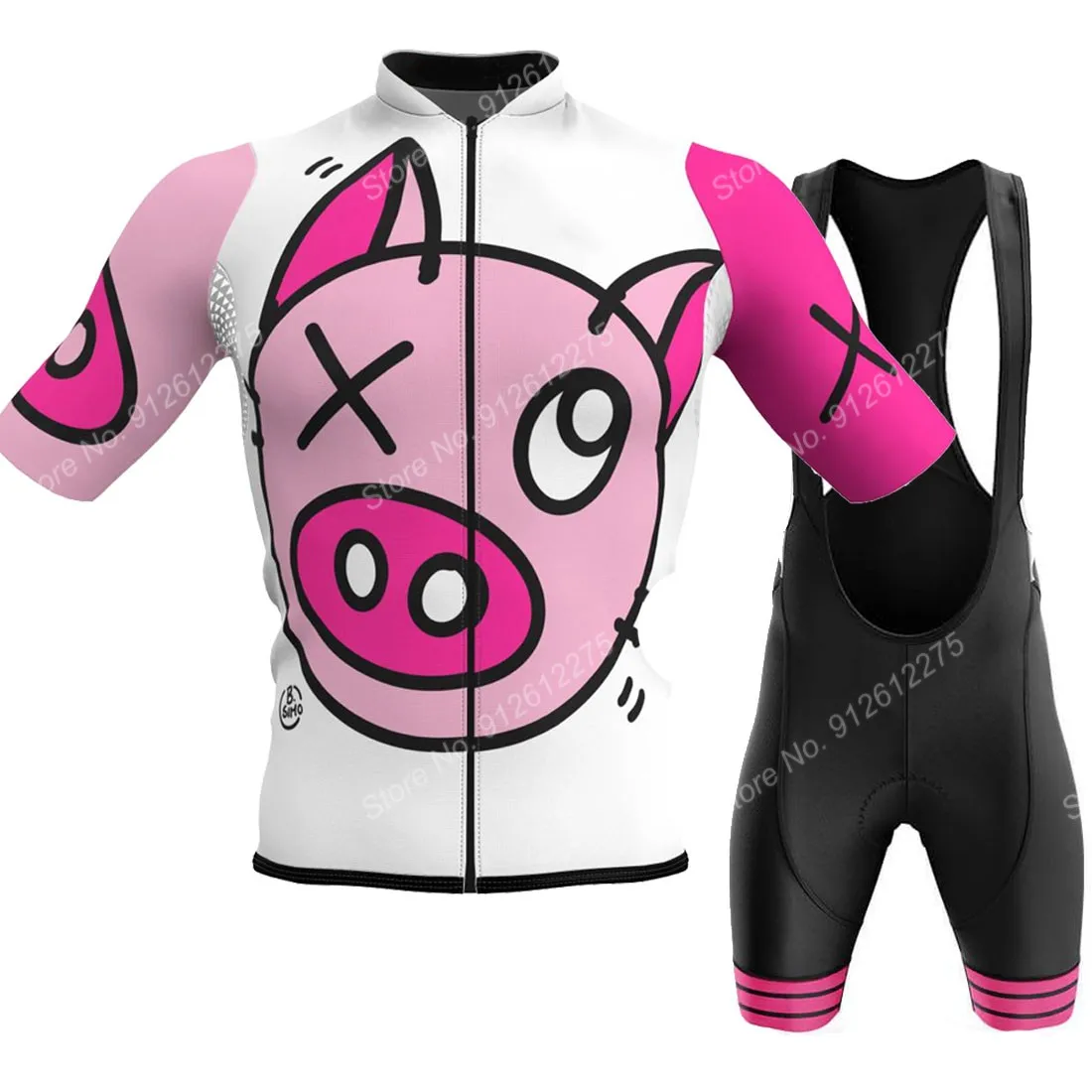 Set Cartoon Comic Pig 2023 Cyc - đánh giá và giá Cycling Bib Shorts